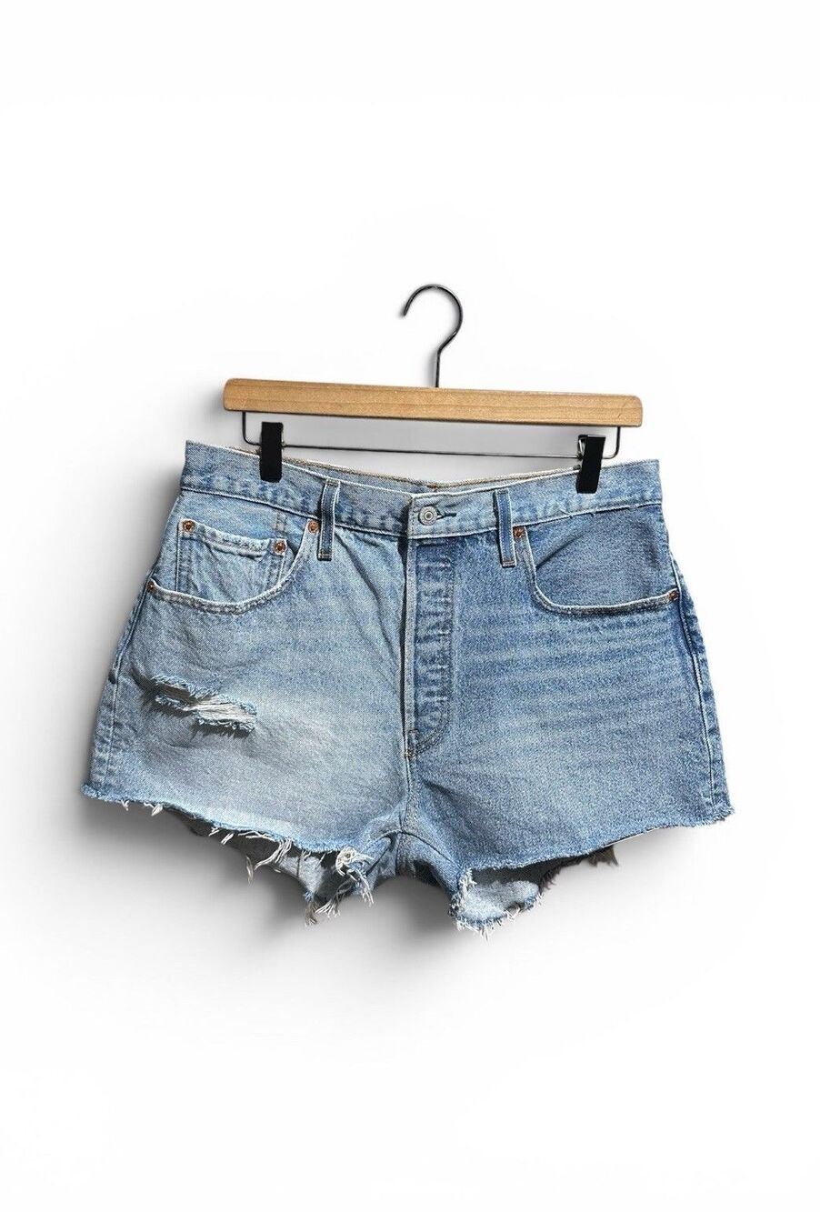 Levi's 501 Button Fly Skinny Denim Shorts Women’s 31 Micro Daisy Dukes Cutoffs